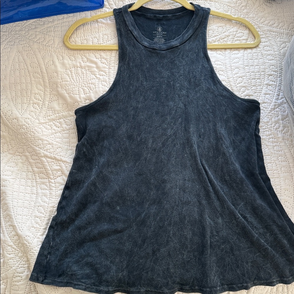 Volcom Charcoal Ribbed Tank Top